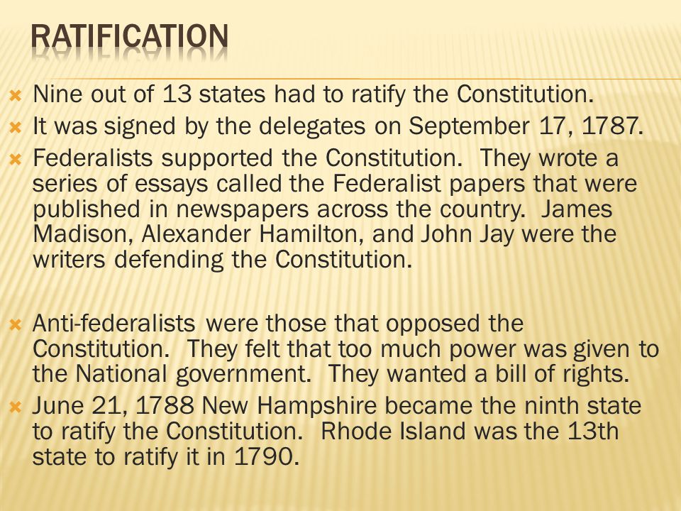 Did the federalist papers help ratify the constitution